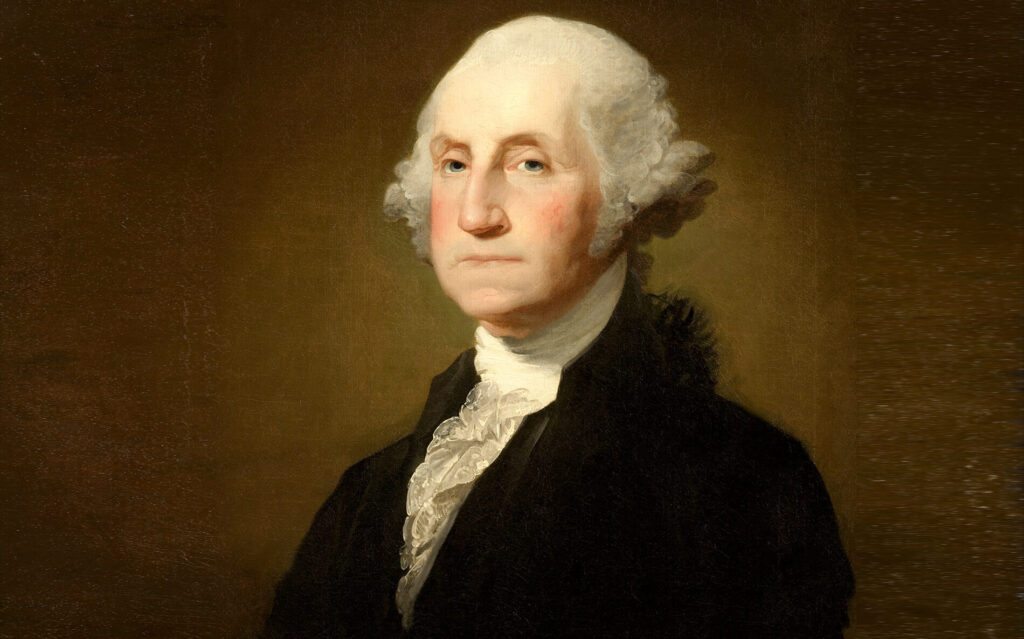 Первый президент США – портрет Джорджа Вашингтона (Америка, 18 век)
