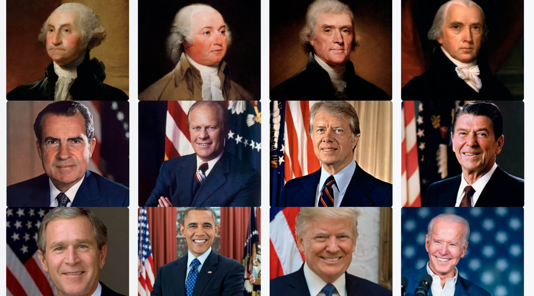 Список президентов США по порядку от первого до 2023 года
